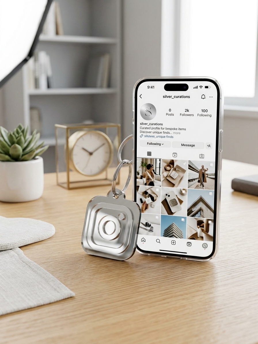 NFC Instagram Keychain view 2
